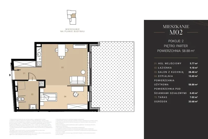 Mieszkanie na sprzedaż, 59 m², Mokotów